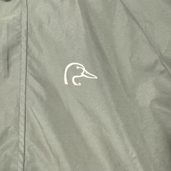 Ducks Unlimited Olive Spellout Waterproof Lightweight Full Zip Hooded Jacket XL - Picture 2 of 10